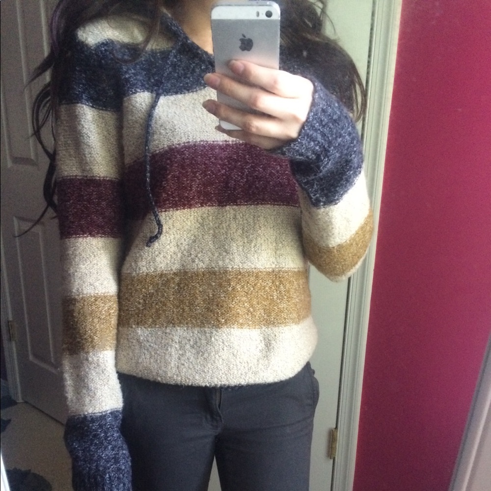 Striped Sweater Hoodie